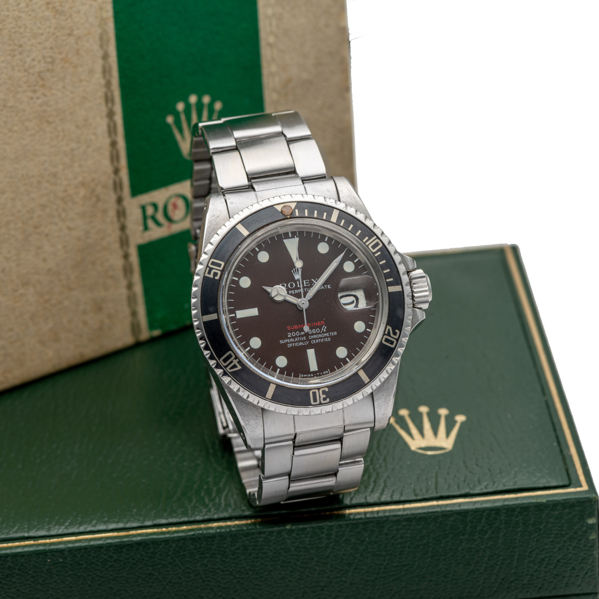 ROLEX, REF. 1680, RED SUBMARINER, METER FIRST MARK II, TROPICAL DIAL