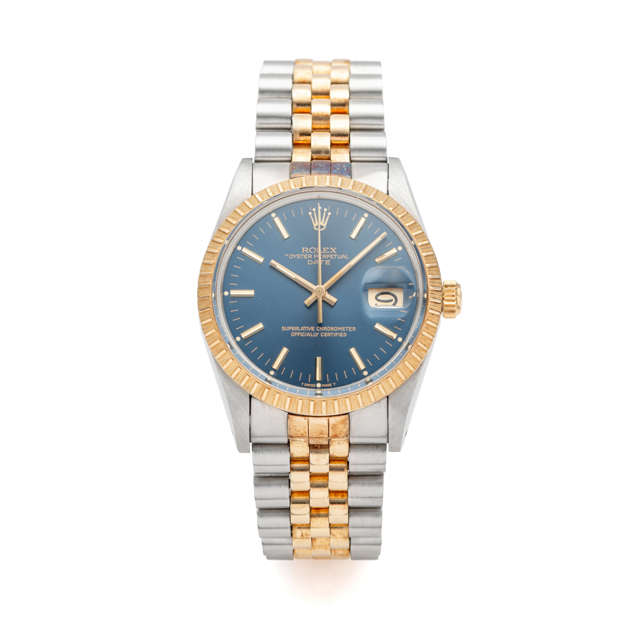 ROLEX, REF. 15053, OYSTER PERPETUAL DATE, STEEL AND GOLD