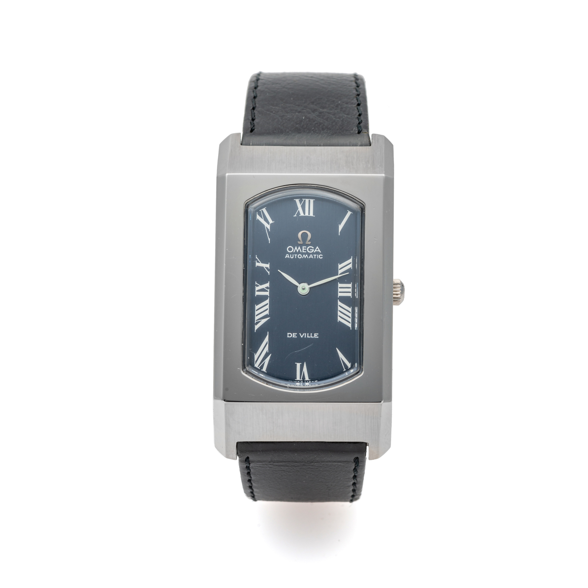 OMEGA, REF. 155.006, AUTOMATIC DE VILLE, BLUE DIAL, STEEL, NEW OLD STOCK