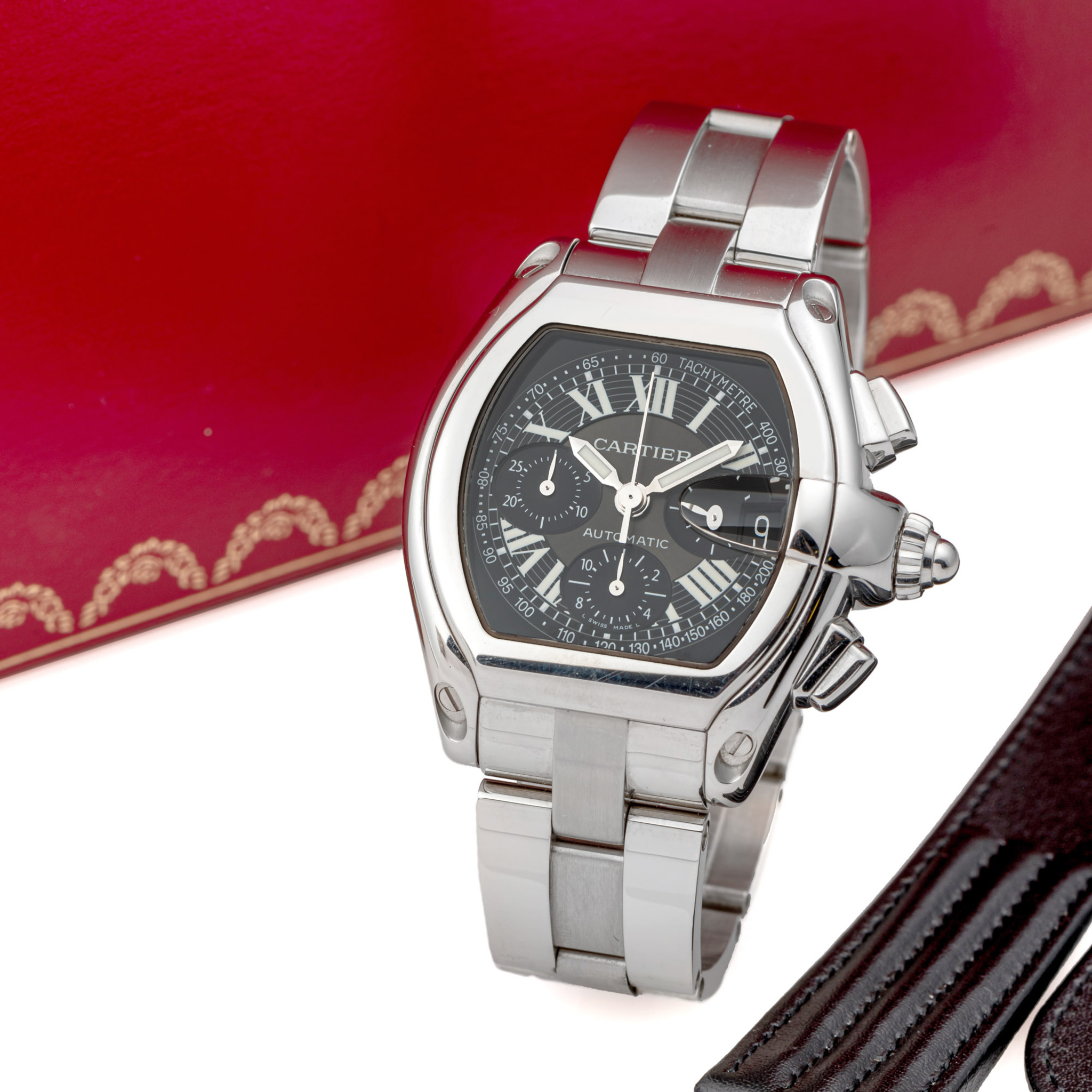CARTIER, REF 2618 ROADSTER CHRONOGRAPH, STAINLESS STEEL