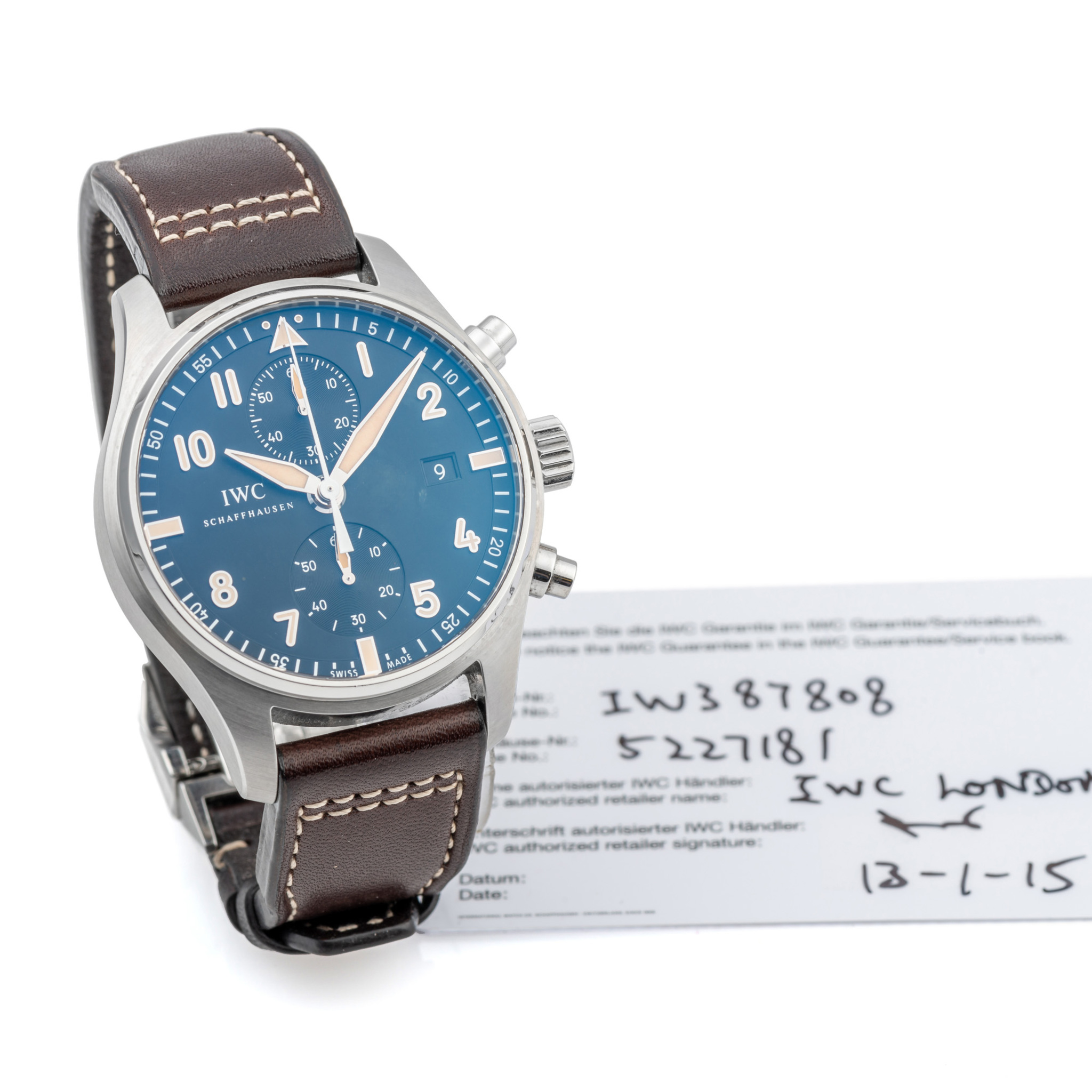 IWC, REF. 3878, SPITFIRE CHRONOGRAPH, COLLECTORS FORUM LIMITED EDITION, STEEL