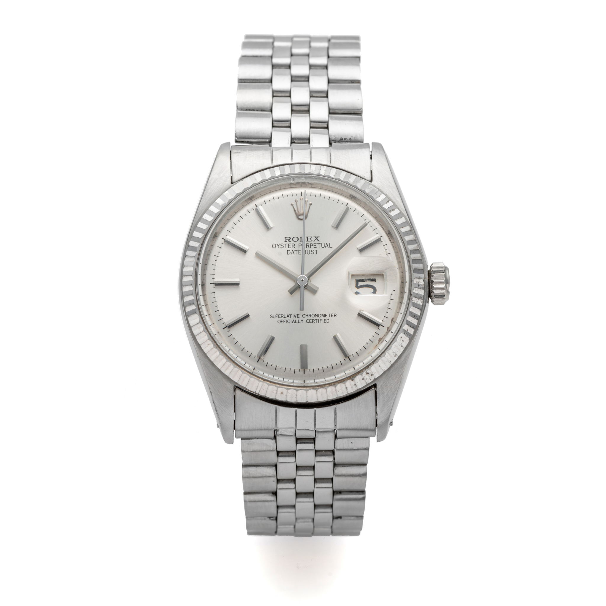 ROLEX, REF. 1601, DATE JUST, NON LUMINOUS DIAL, STEEL