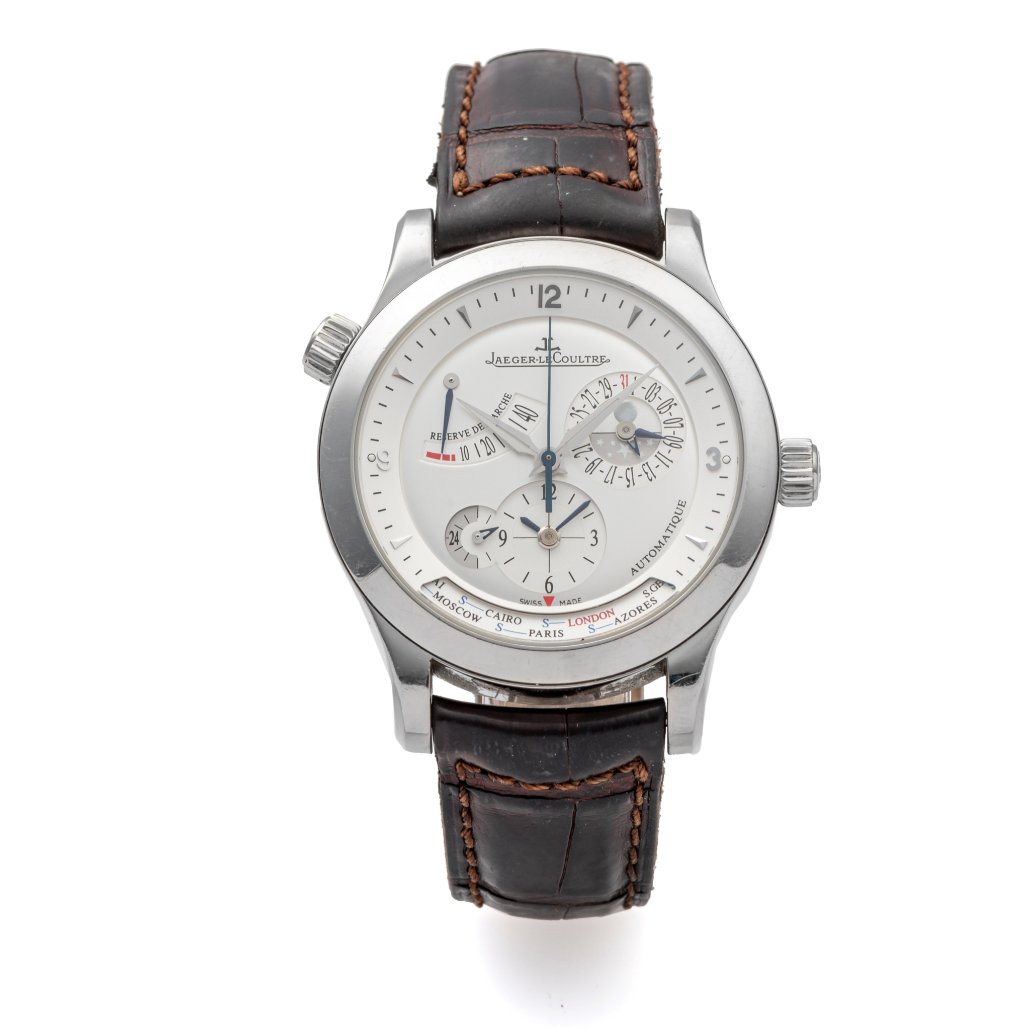 JAEGER LECOULTRE, REF. 147.8.57S, MASTER CONTROL GEOGRAPHIQUE