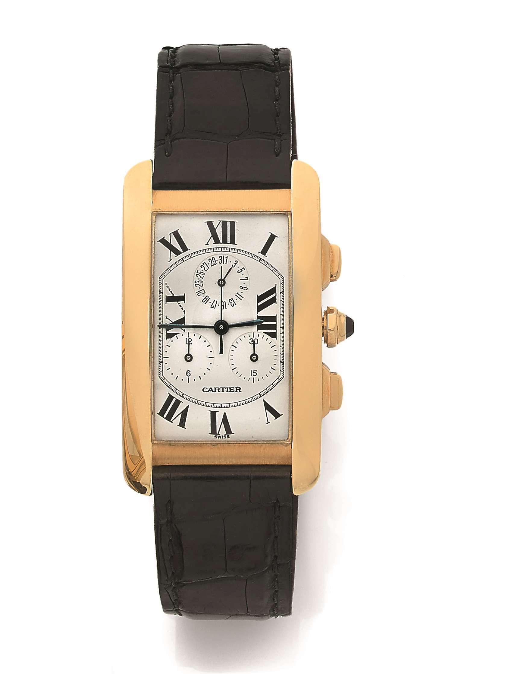 CARTIER  Tank Américaine Chronoflex, ref. 1730, n° C100869
