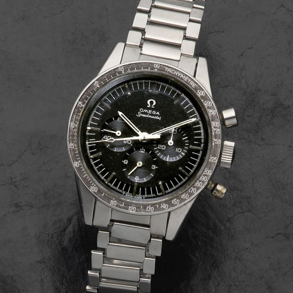 Omega. A stainless steel manual wind chronograph bracelet watch Speedmaster 'Ed White', Ref:105.003-65, Movement No.24004868, Circa 1966
