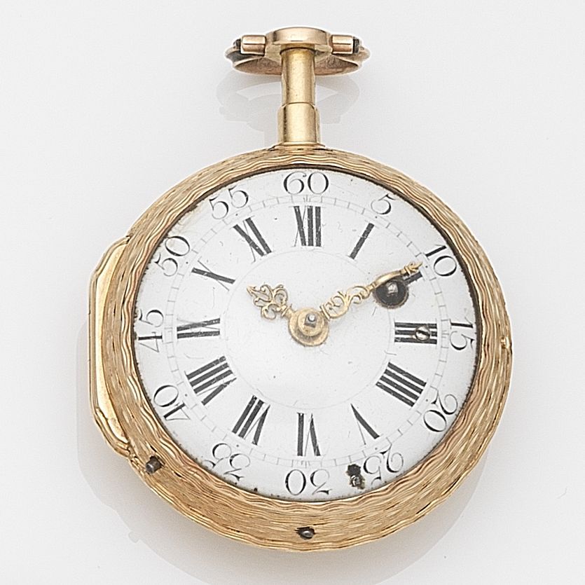 Le Roy, Paris. A continental gold key wind quarter repeating open face pocket watch Circa 1790