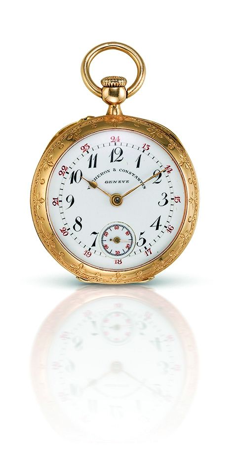 Vacheron Constantin. A 14ct rose gold and enamel dial keyless wind open face pocket watch Case No.188249, Movement No.324304, Circa 1910