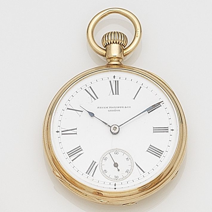 Swiss. An 18ct gold keyless wind open face fob watch Retailed by H.Pleister of Regent St, London, Case and Cuvette No.200870, Numbered 55646, Circa 1889