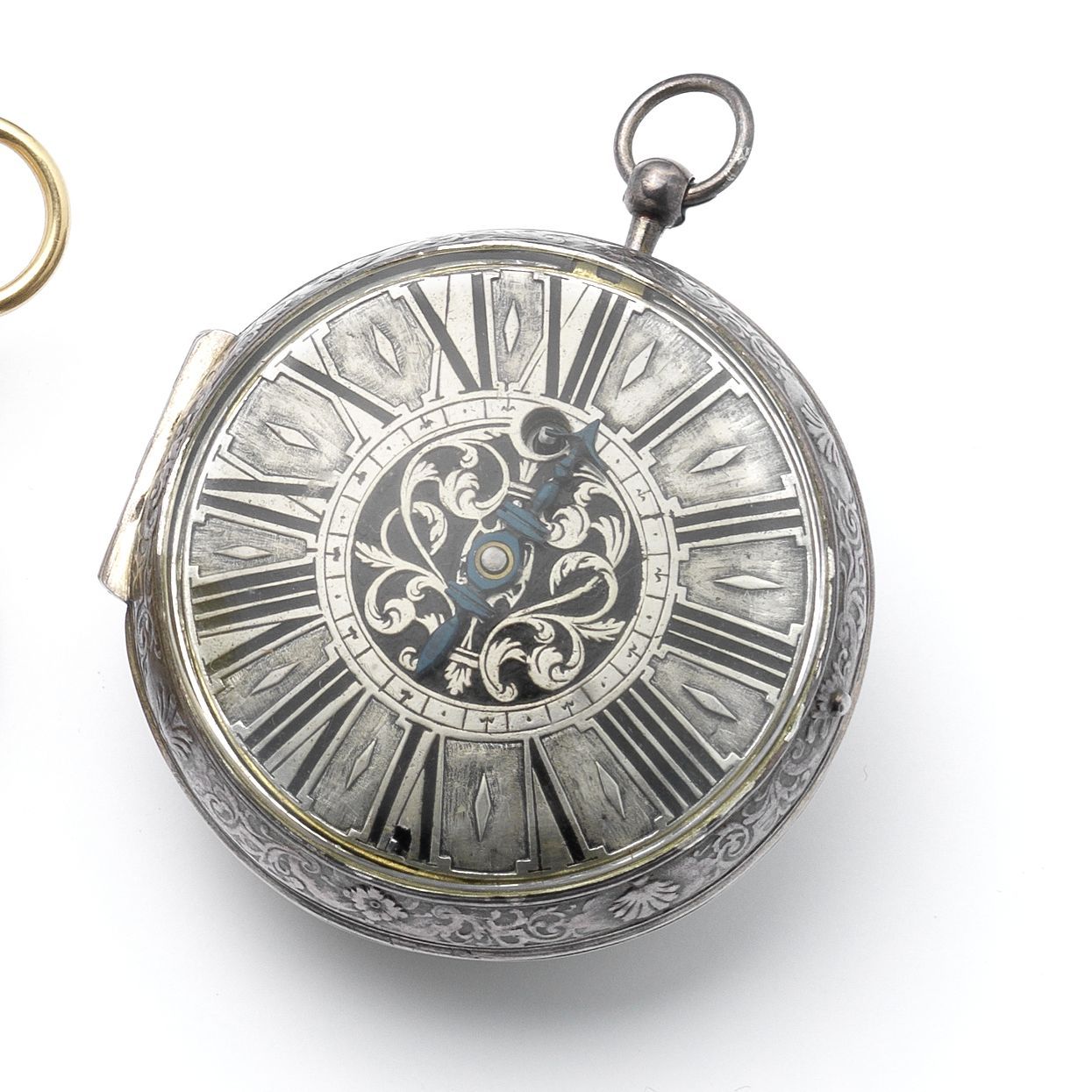 De Salle, Caen. A rare late 17th century silver open face single hand repoussé pocket watch with Barrow regulation Circa 1680