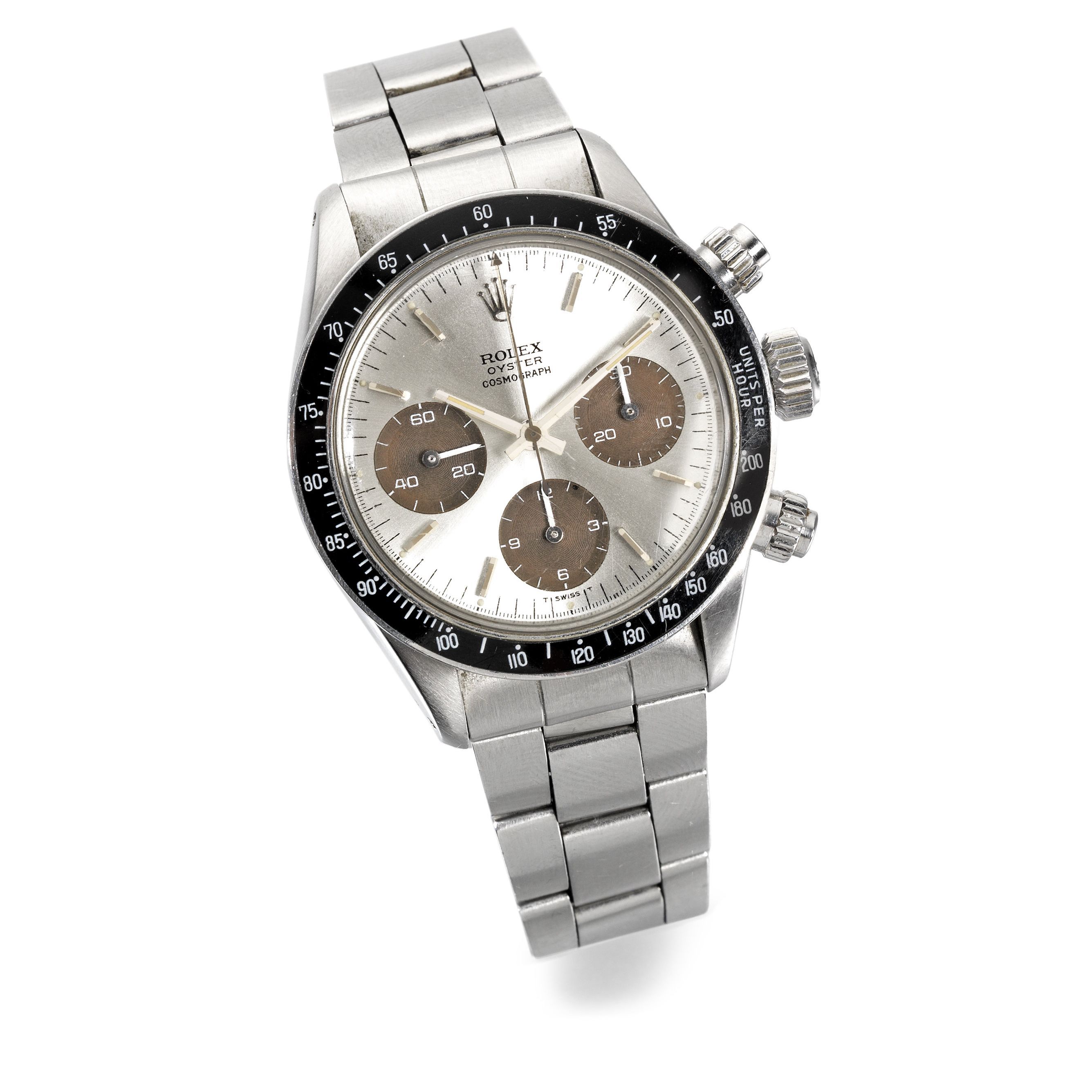 Rolex. A stainless steel manual wind chronograph bracelet watch Cosmograph, Ref:6265, Serial No.343****, Circa 1971