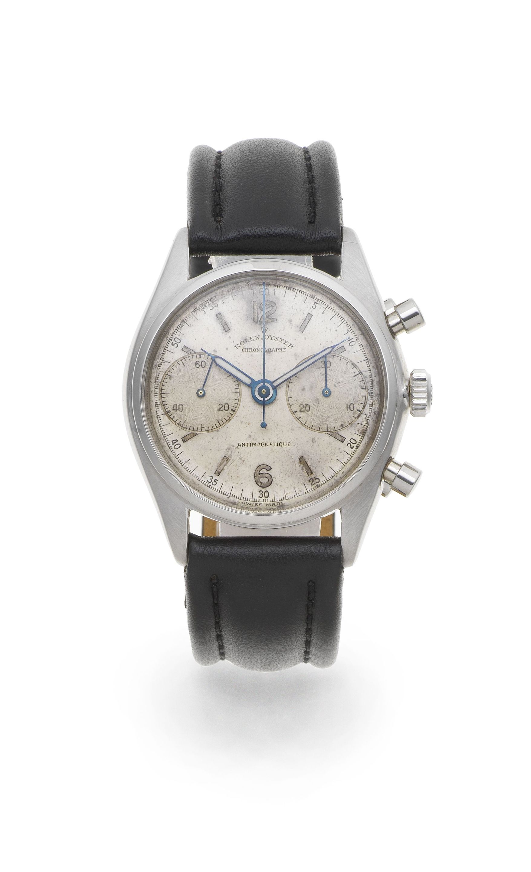 Rolex. A stainless steel manual wind chronograph wristwatch Ref: 4500, Circa 1946