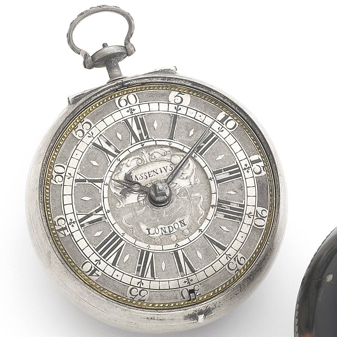 Jac.Hassenius. A late 17th century silver and tortoiseshell pair case pocket watch No.289, Circa 1698