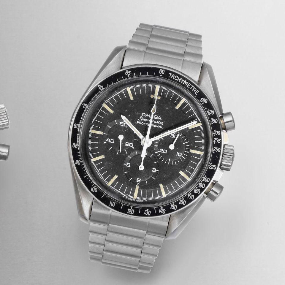 Omega. A stainless steel manual wind chronograph bracelet watch Speedmaster Professional, Ref:105.012-66, Movement No.24950820, Circa 1966