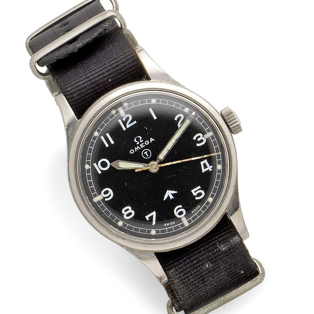 Omega. A stainless steel manual wind military issue wristwatch Ref:2777-1, Movement No.12997117, Circa 1952
