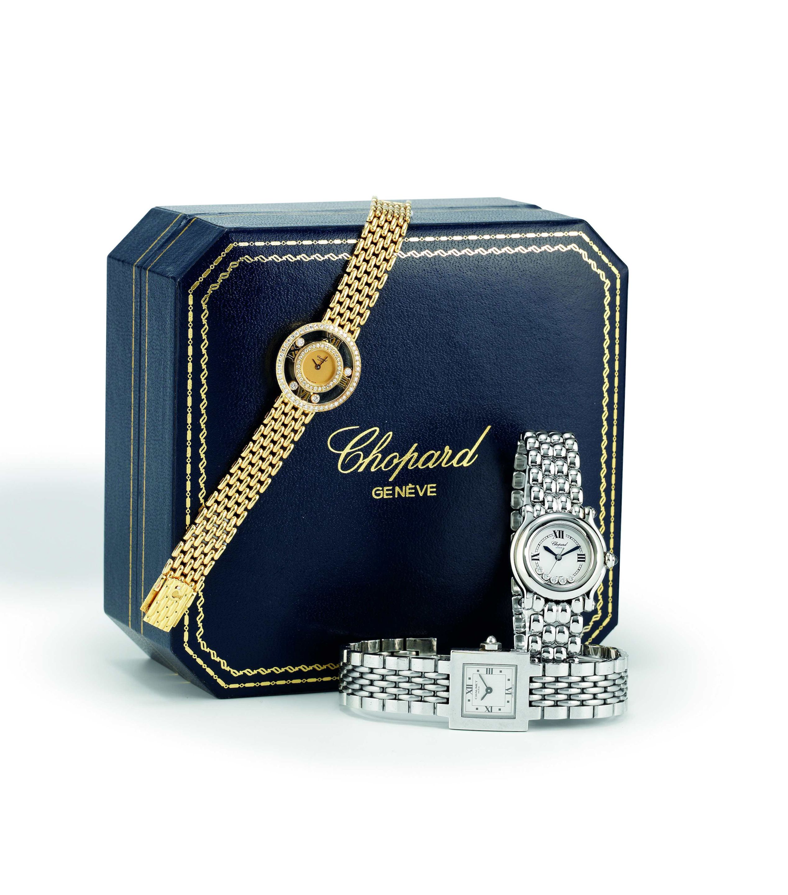 Chopard. A fine 18ct gold and diamond set lady's quartz bracelet watch Happy Diamonds, Ref:4097, Case No.268173, Circa 1990