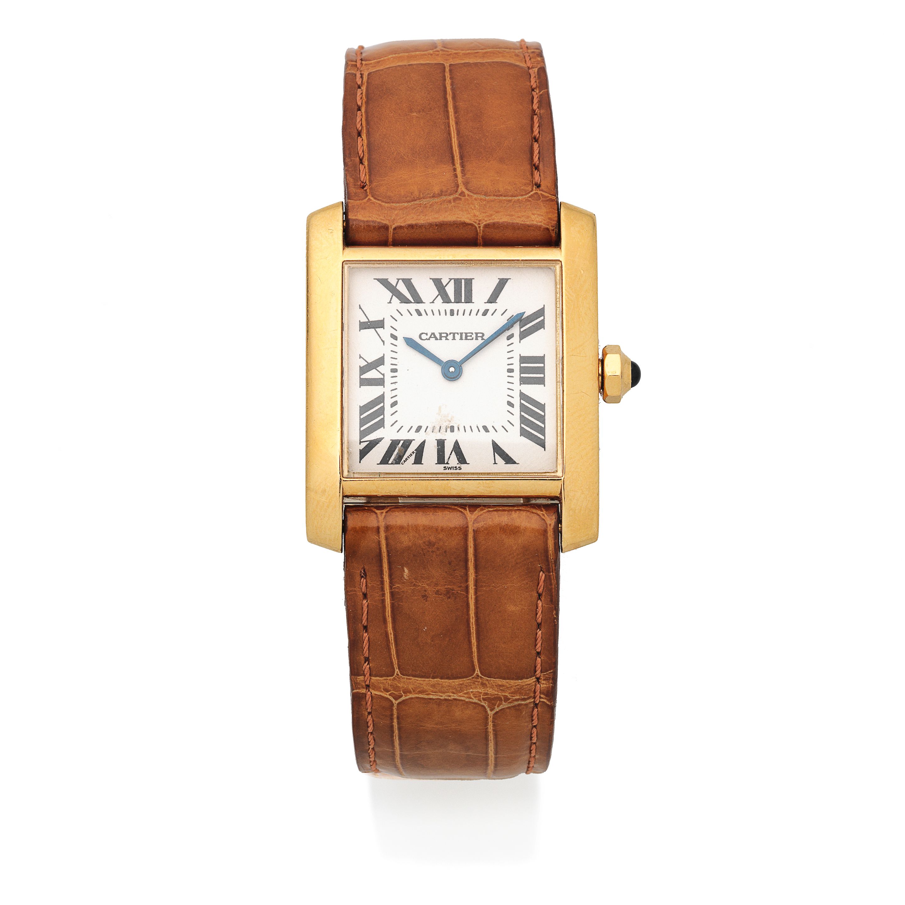 Cartier. A lady's 18K gold quartz wristwatch Tank Française, Ref: 1821, Circa 2000