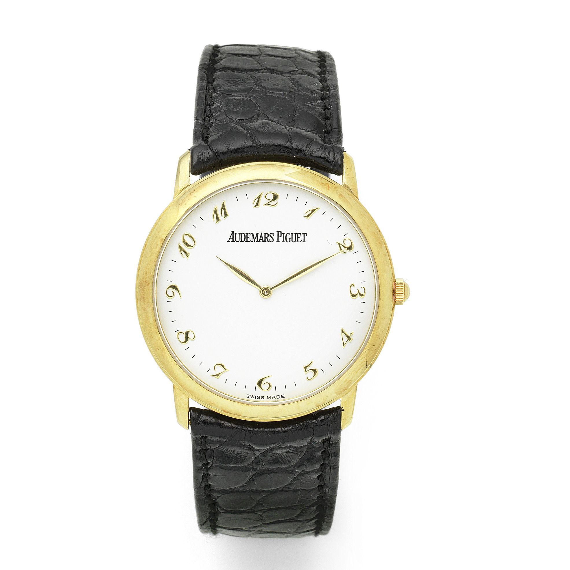 Audemars Piguet. An 18K gold manual wind wristwatch Circa 1995