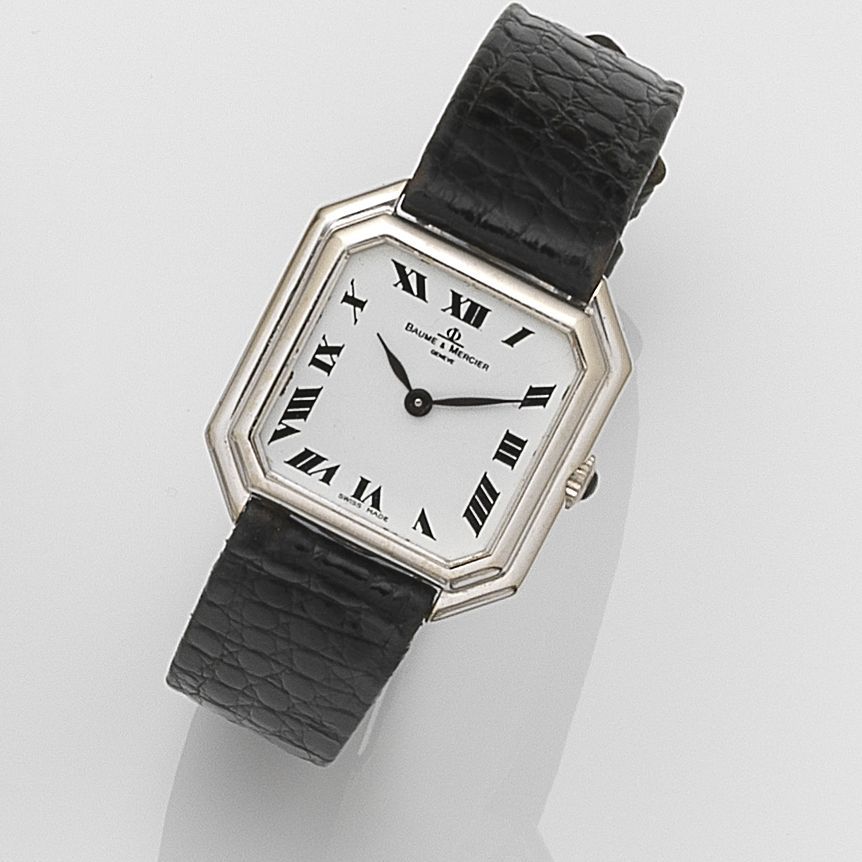Baume & Mercier. A lady's 18ct white gold manual wind wristwatch Ref:38259, Case No.402648, Circa 1990