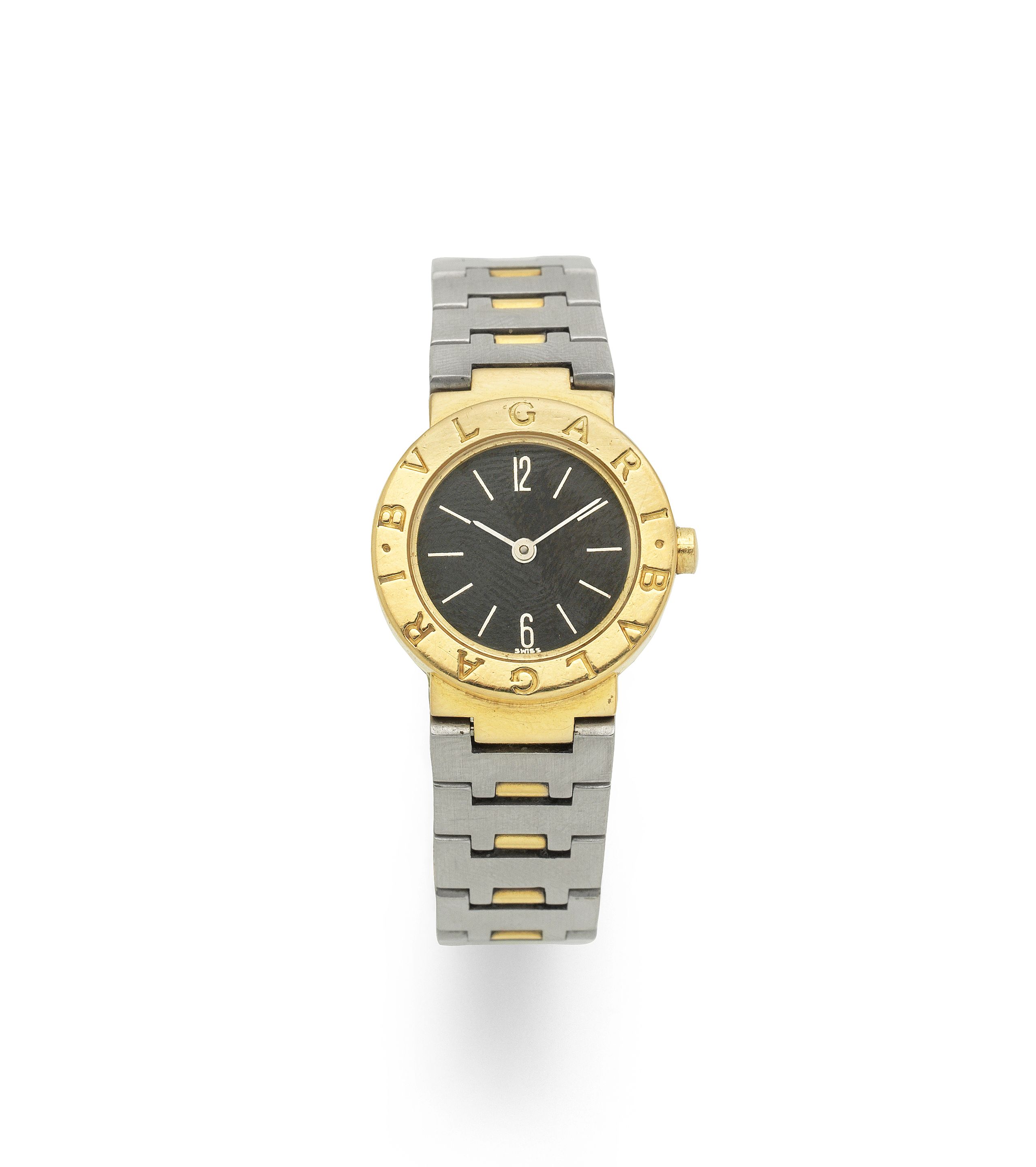 Bulgari. A lady's 18K gold and stainless steel quartz bracelet watch Ref: A5015, Circa 2010