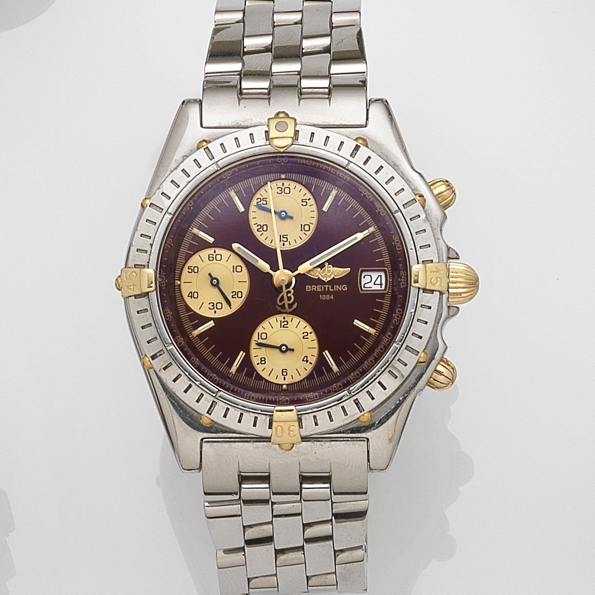 Breitling. A stainless steel automatic calendar chronograph bracelet watch Chronomat, Ref:B13048, Case No.136018, Circa 1990