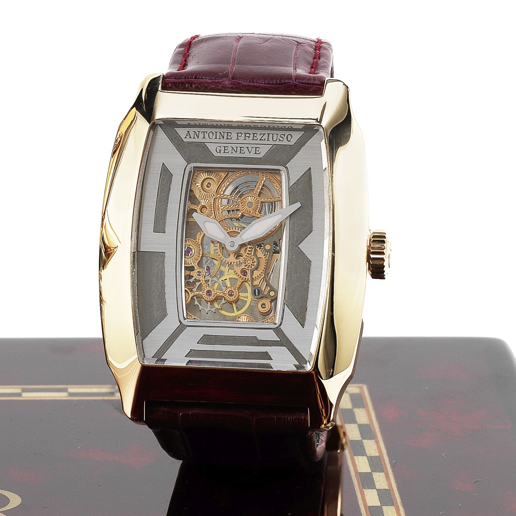 Antoine Preziuso. An 18K rose gold manual wind semi-skeletonised wristwatch Oltre Tempo, No.33/99, Sold 25th May 2007