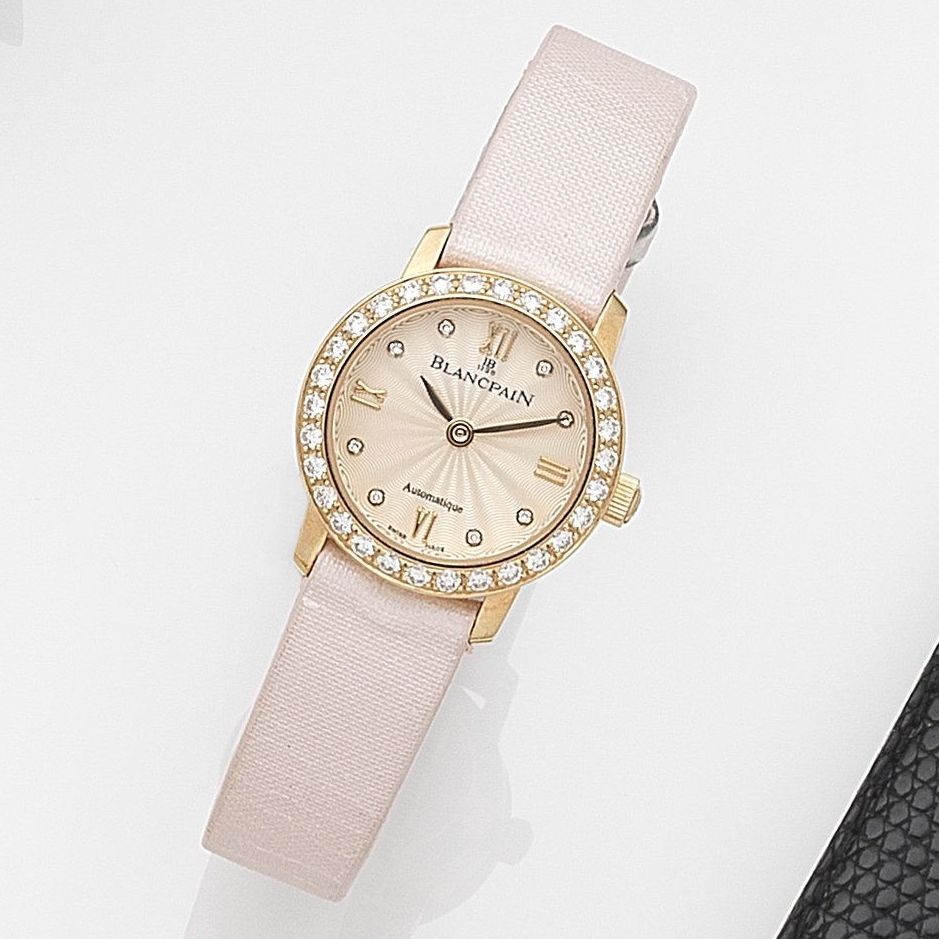 Blancpain. A lady's 18ct gold and diamond set automatic wristwatch Ladybird, No.306, Recent