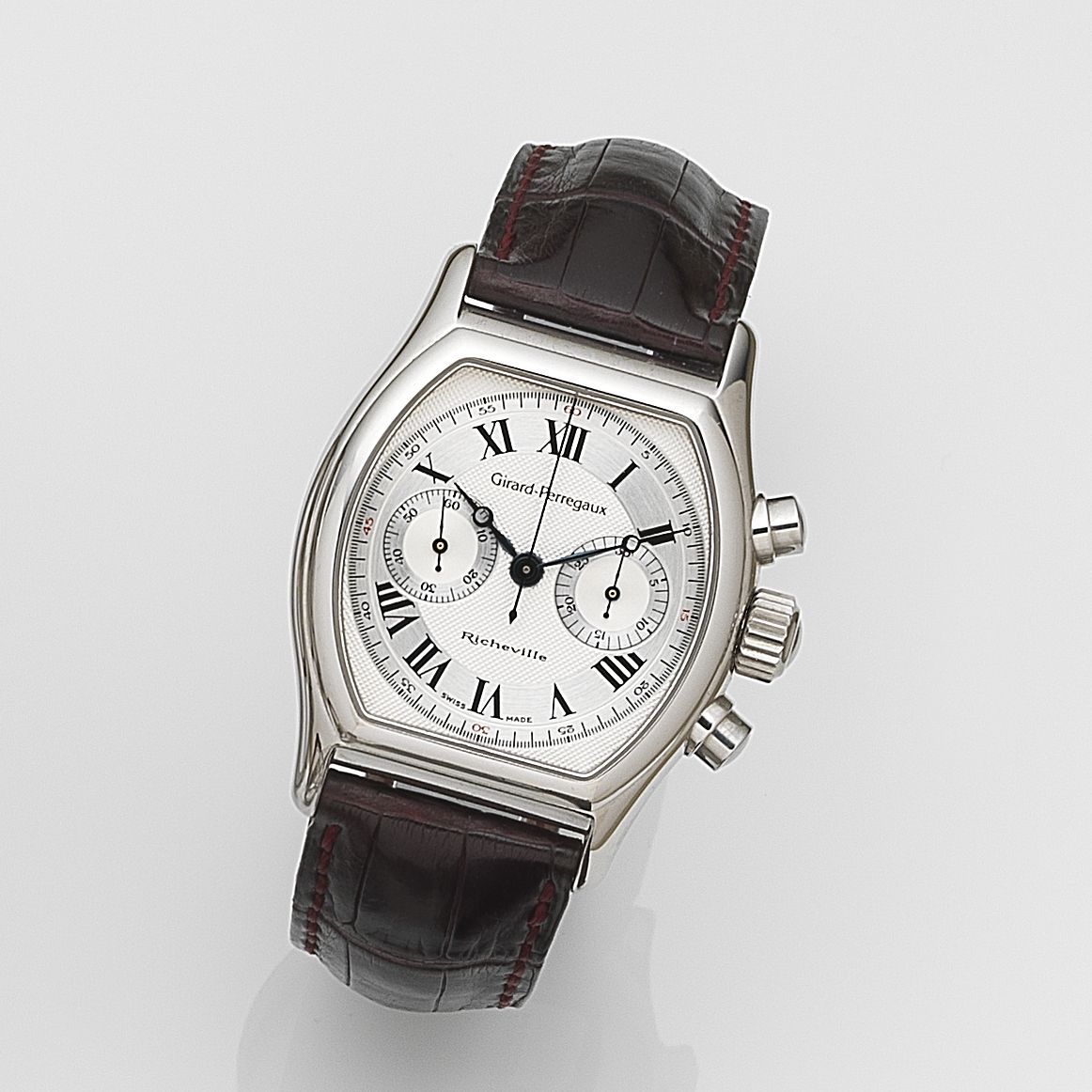 Girard Perregaux. A stainless steel manual wind chronograph wristwatch Richeville, Ref:2710, Case No.A-279, Movement No.4479350, Circa 2002