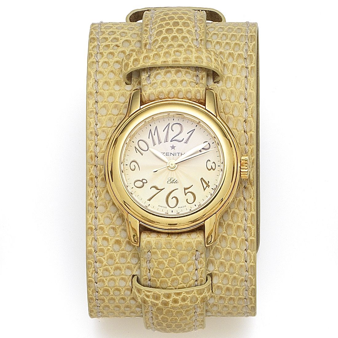 Zenith. A lady's 18K gold automatic wristwatch Elite, Ref:35122067, Movement No.2856 174 30, Sold 22nd March 2007