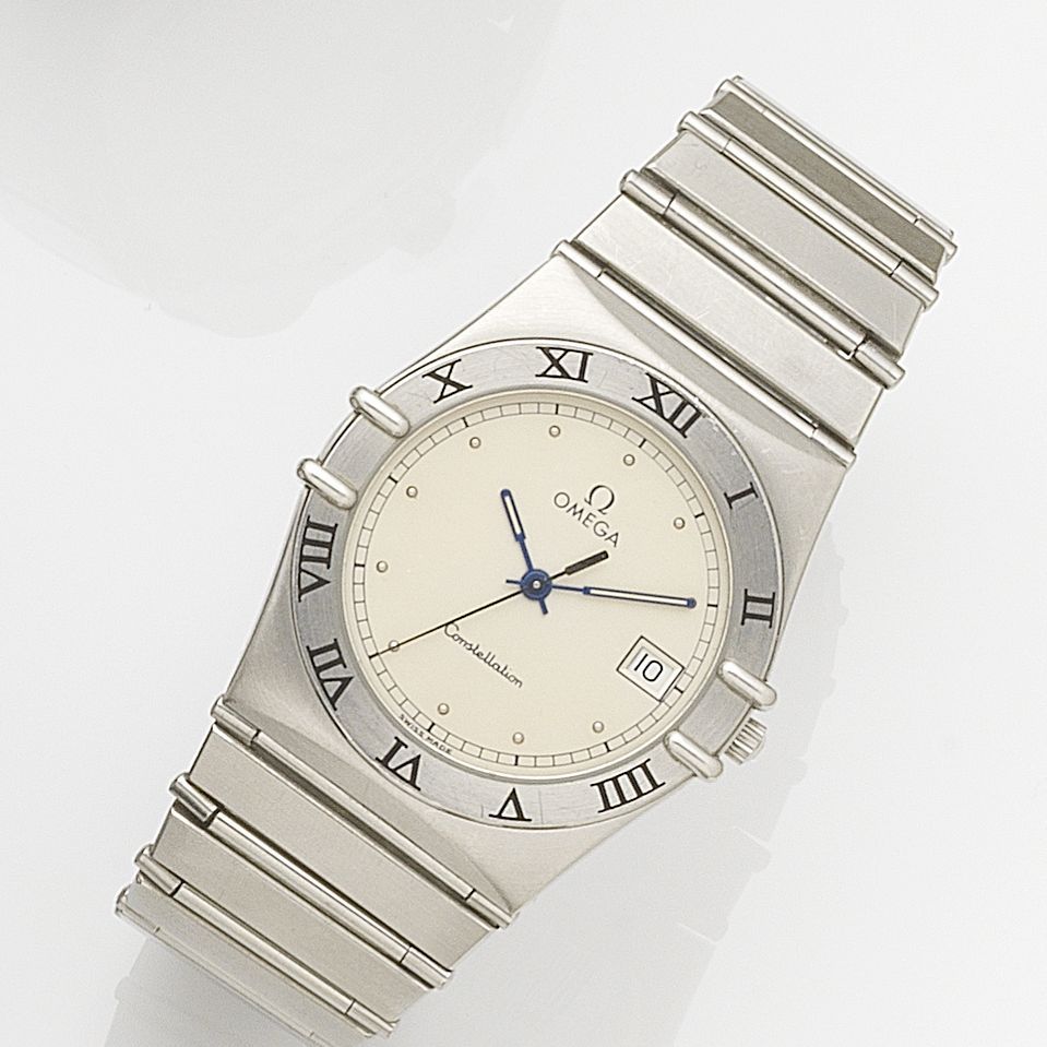 Omega. A stainless steel quartz calendar bracelet watch Constellation, Ref:3961070, Circa 1995