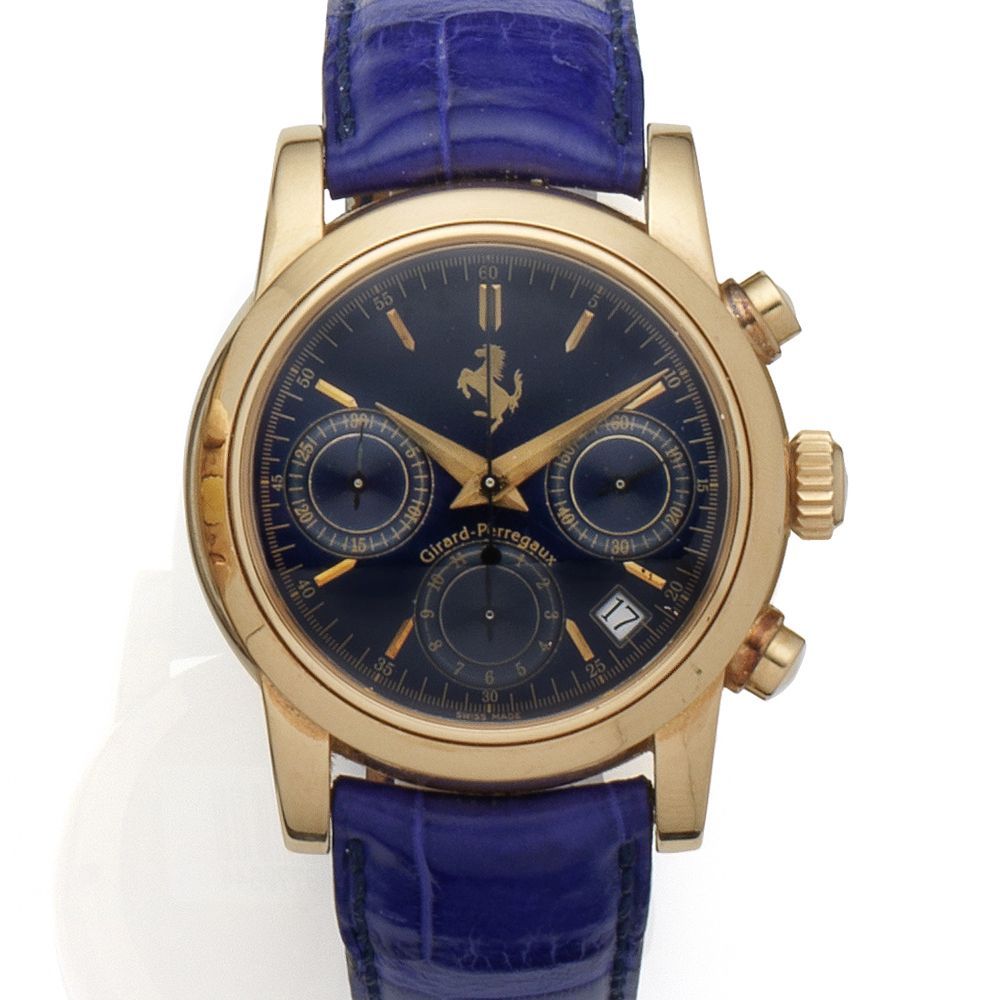Girard-Perregaux for Ferrari. An 18K rose gold automatic calendar chronograph wristwatch Ref:8020, No.119, Circa 2005