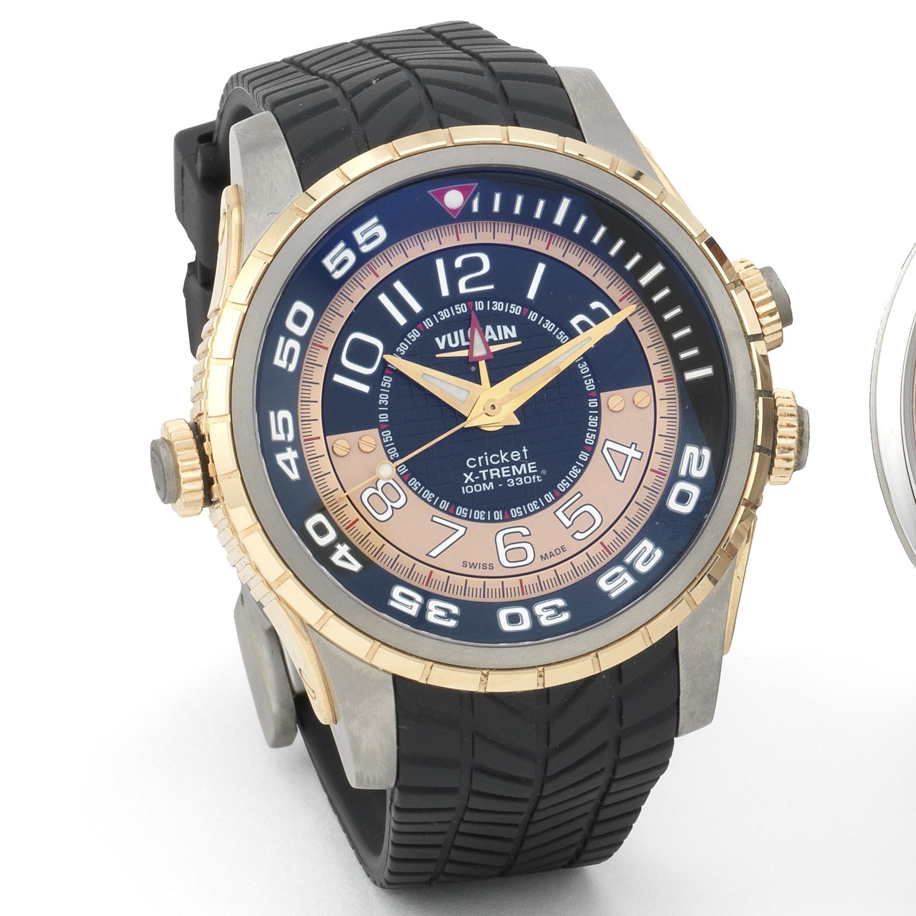 Vulcain. A titanium and 18K rose gold manual wind alarm wristwatch Cricket X-Treme, Case No.105924.162, No.74, Circa 2010