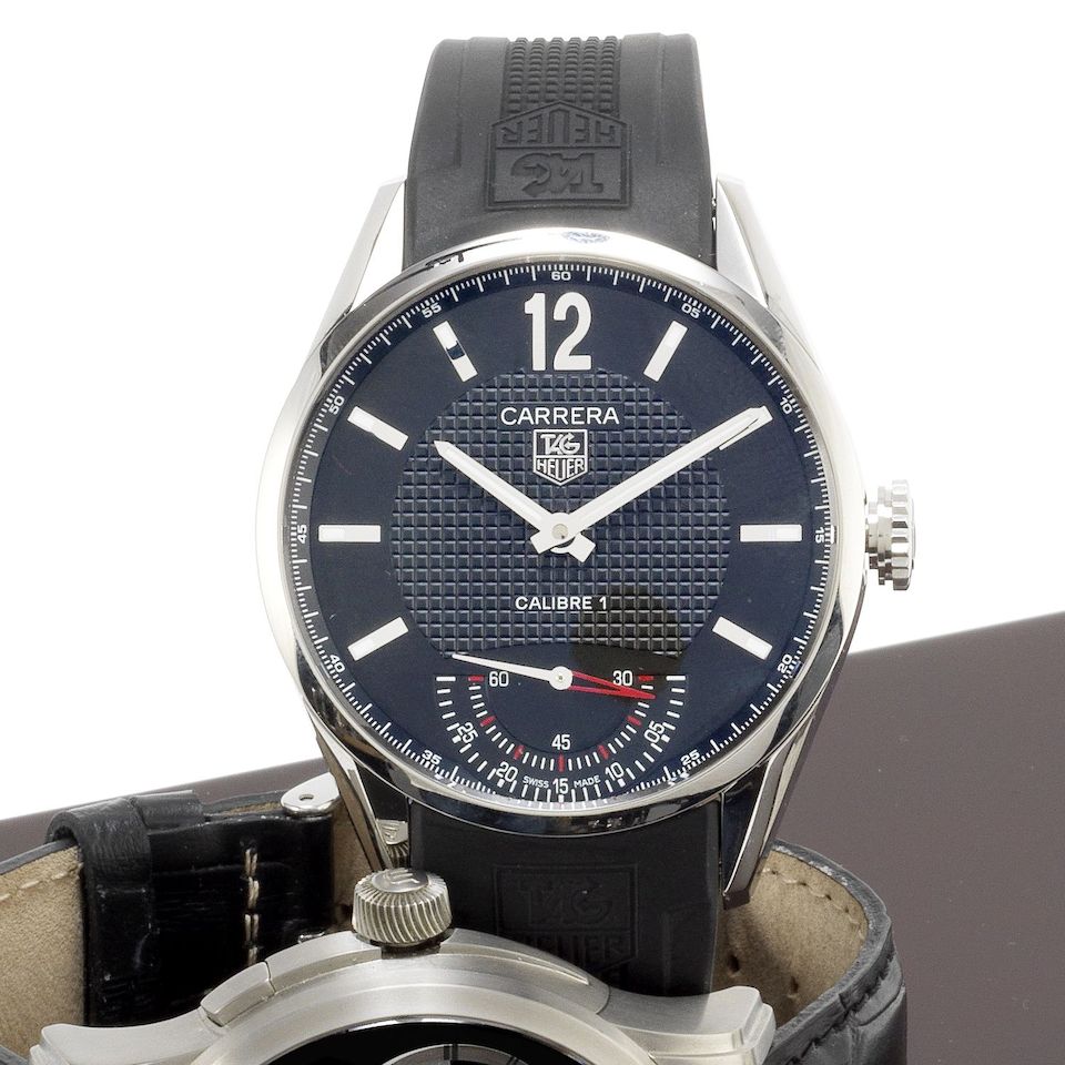 TAG Heuer. A stainless steel manual wind wristwatch Carrera, Ref:WV3010, No.0907/6000, Sold 27th September 2008
