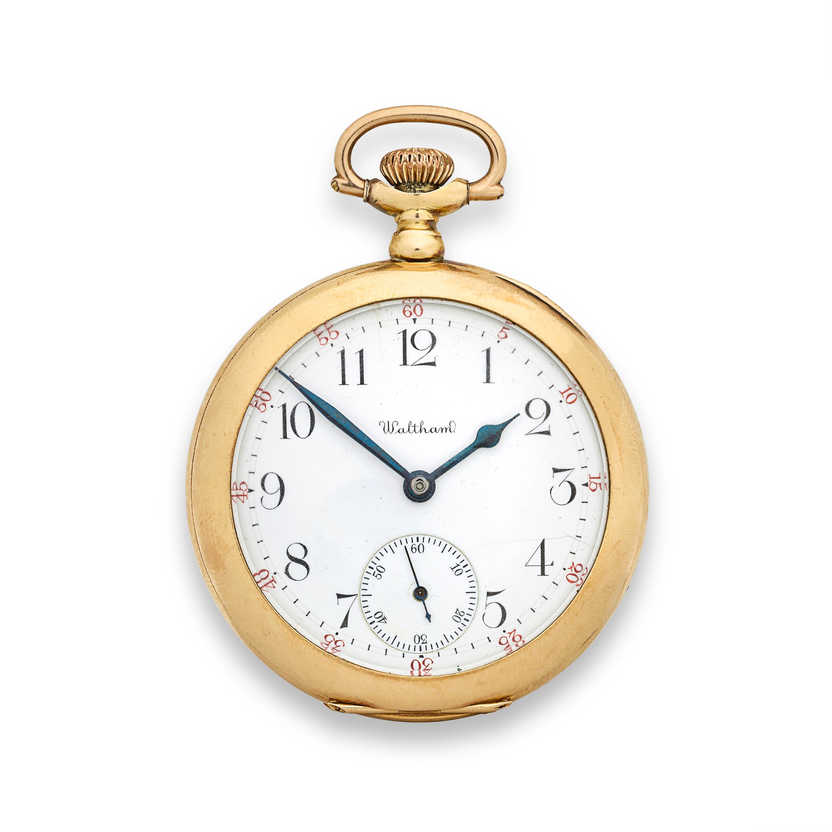 Waltham. A fine 14K gold open face watch Riverside Maximus,