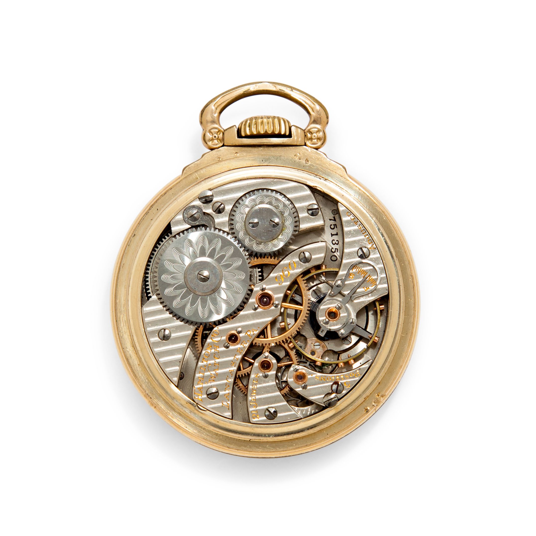 Hamilton. A fine gold filled railroad watchModel 960, No.751350