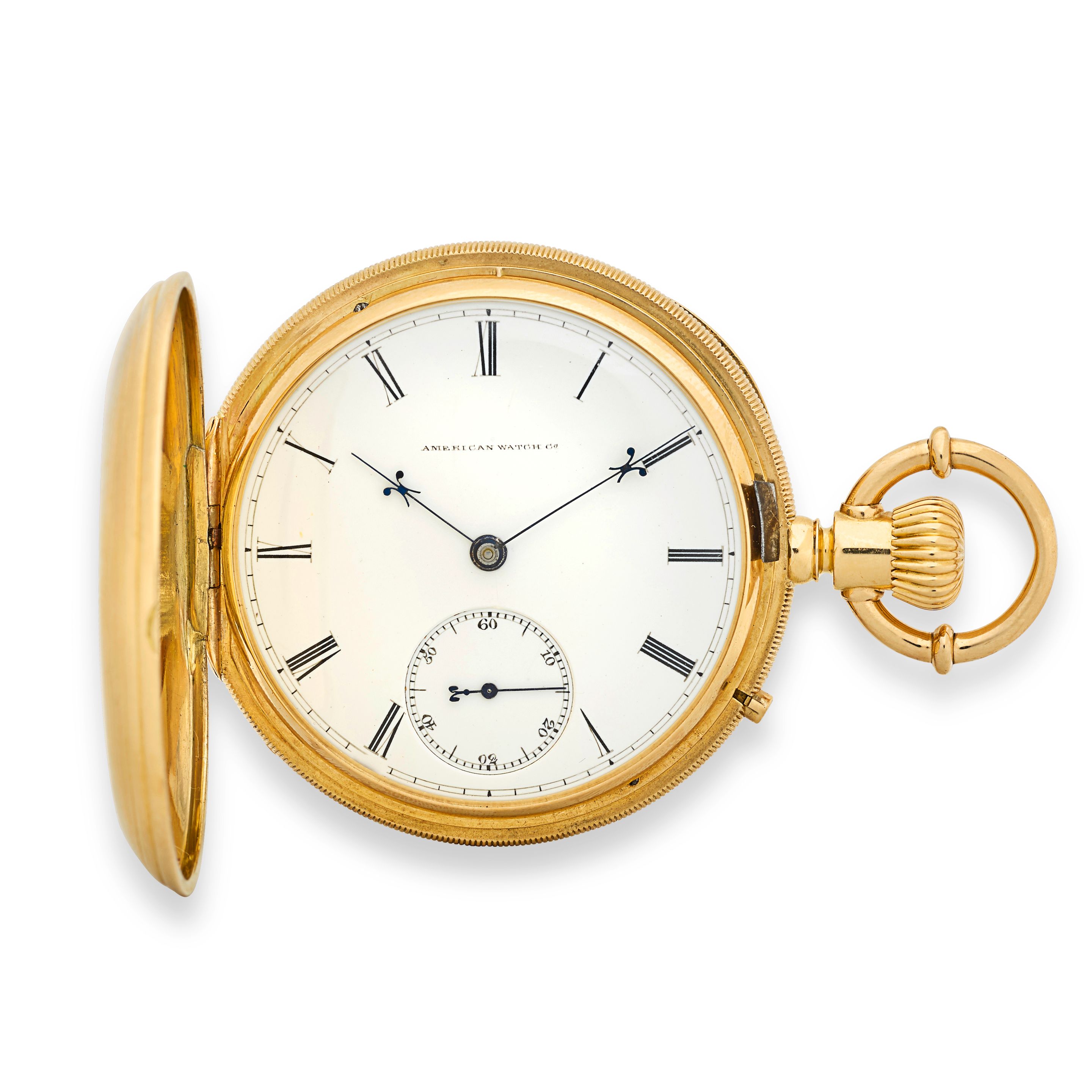 Waltham. An 18K gold hunter cased watch Crescent Street,