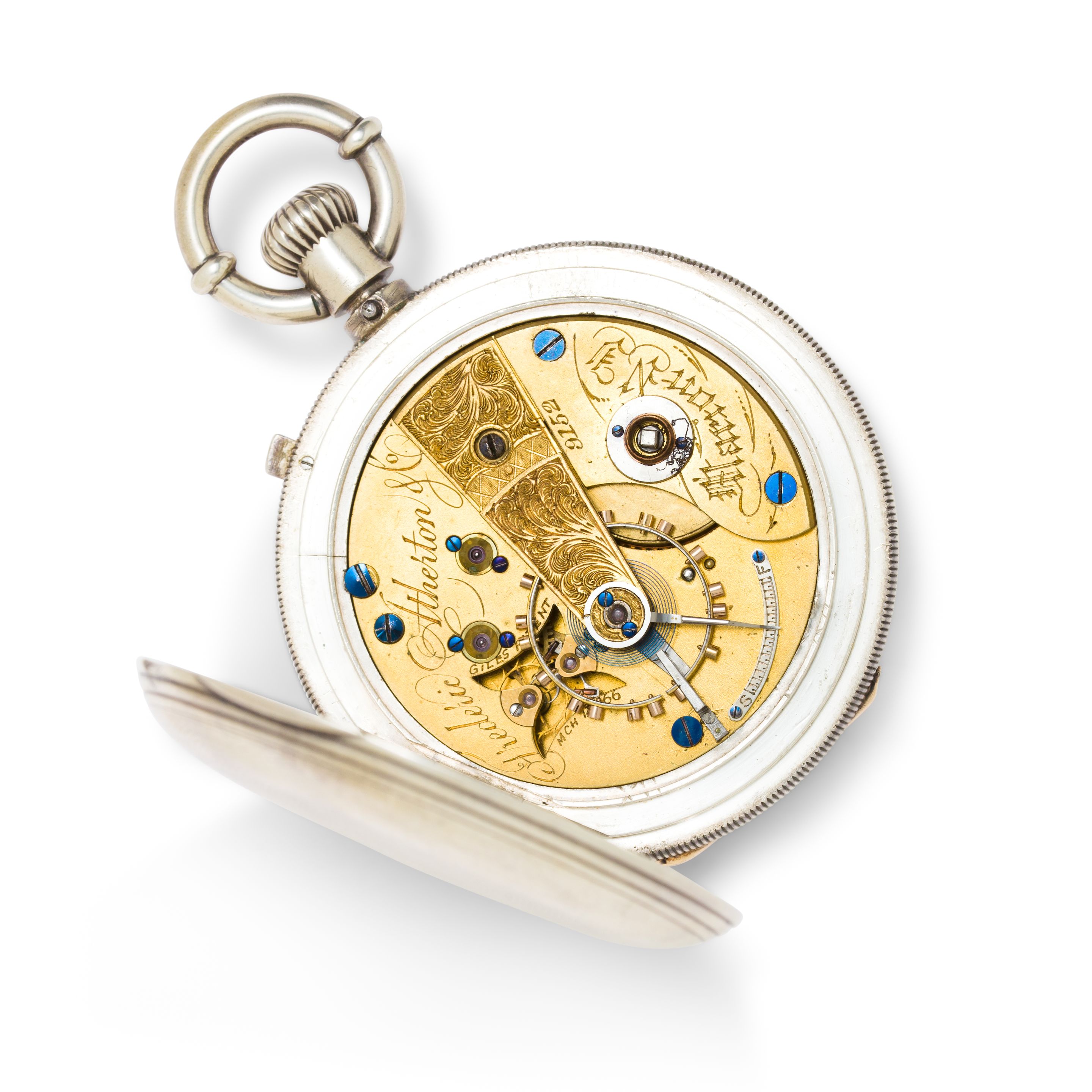 United States Watch Co., Marion, NJ. A fine coin silver hunter cased watchNo. 9152, signed Frederick Atherton & Co.