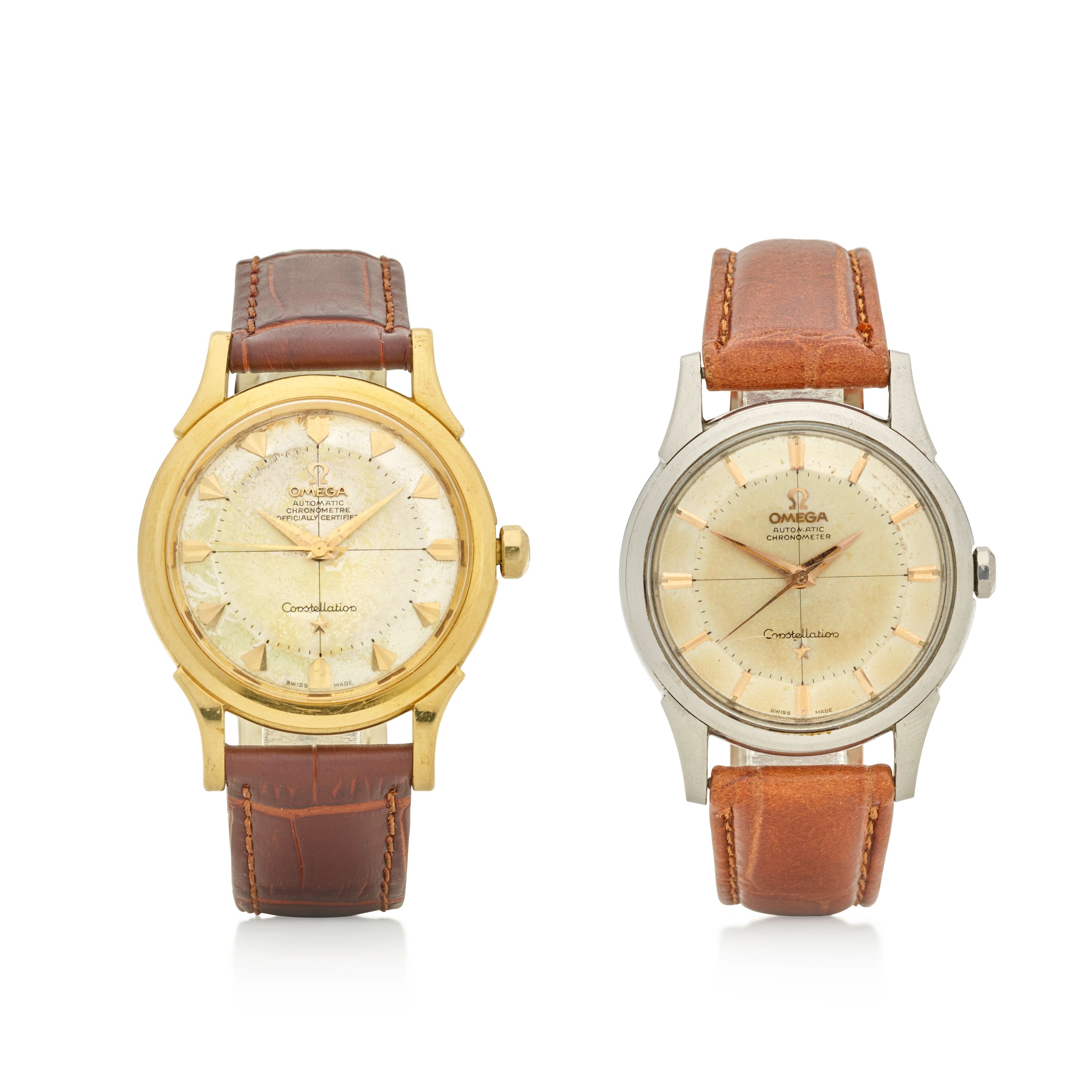 Two automatic wristwatches  Constellation , Ref: 2825 SC, Circa 1958