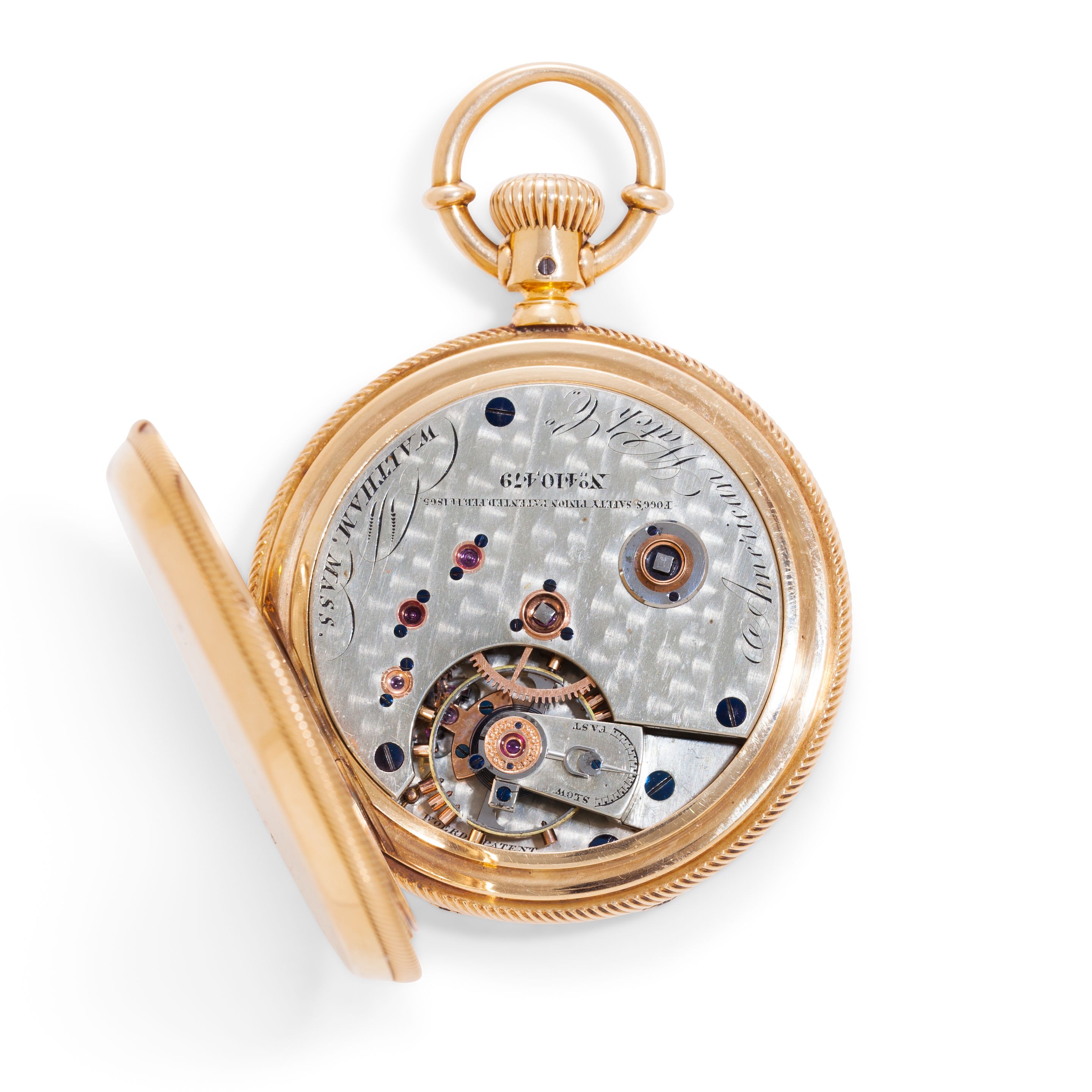 Waltham. A fine 18K gold hunter cased watchAmerican Watch Co., No. 410479