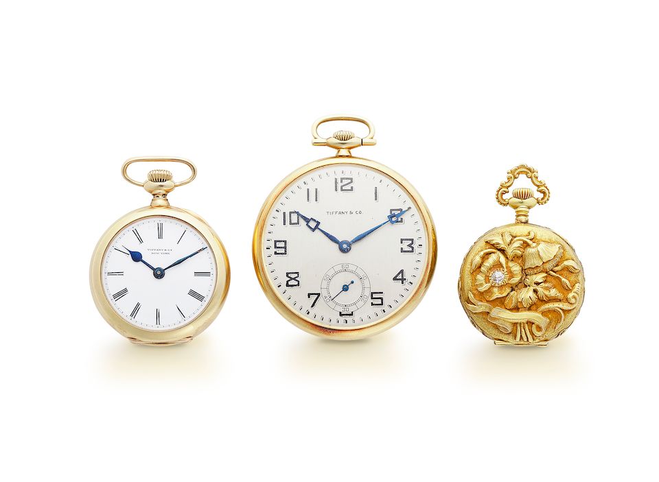 Waltham. A fine diamond-set 14K gold openface lapel watchRiverside, no. 11520140, circa 1902, case by Keystone Watch Case Co