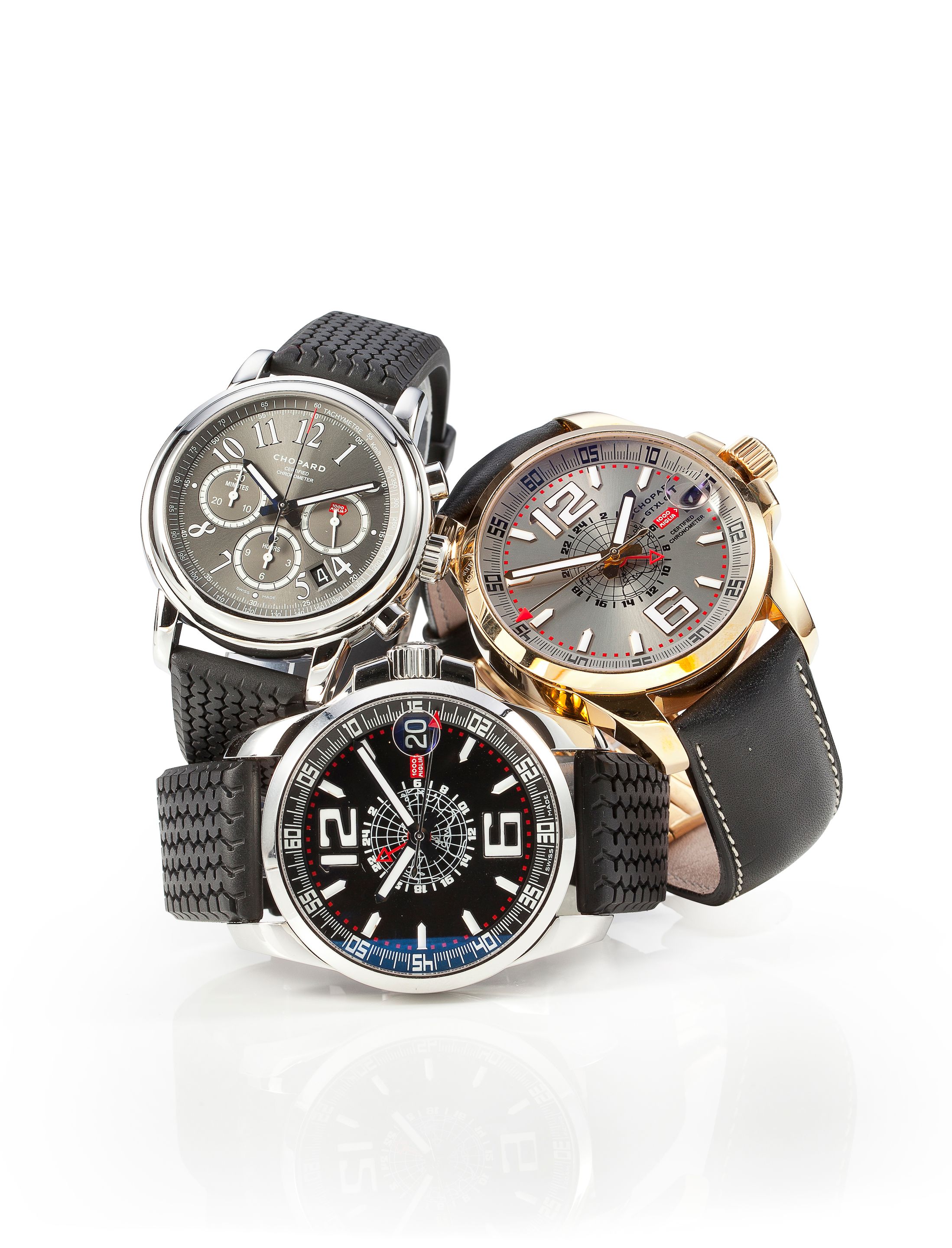Chopard. A fine stainless steel automatic center seconds wristwatch with date and 24 hour indicationMille Miglia GT XL, Ref: 168514  3001, No. 1432235  ...