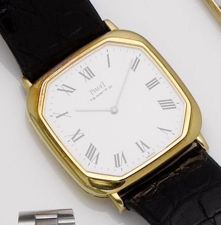 Piaget. An 18ct gold quartz wristwatch1980's