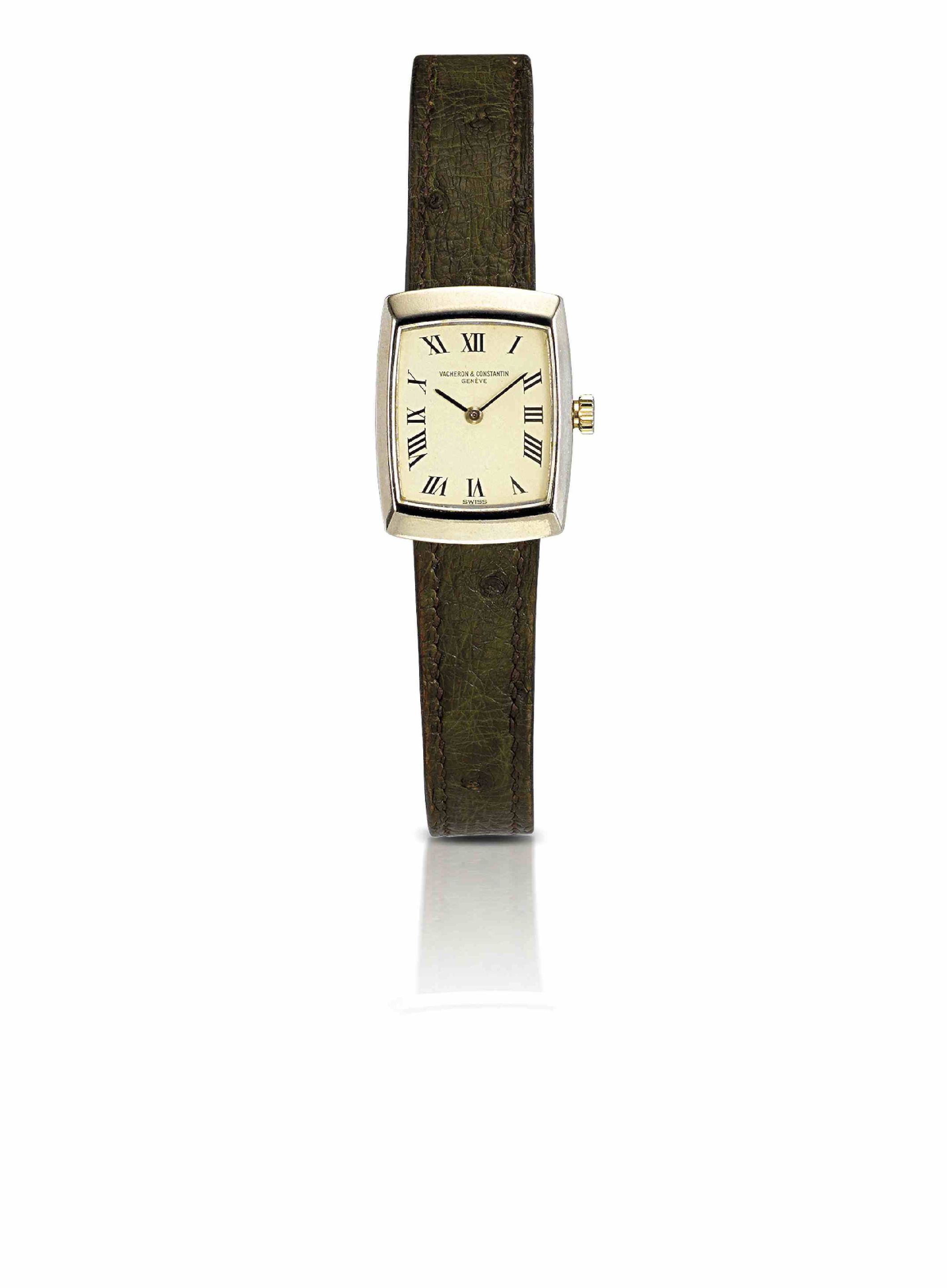 Vacheron & Constantin. A fine 18ct white gold lady's manual wind wristwatchRetailed by Hermes, Circa 1930