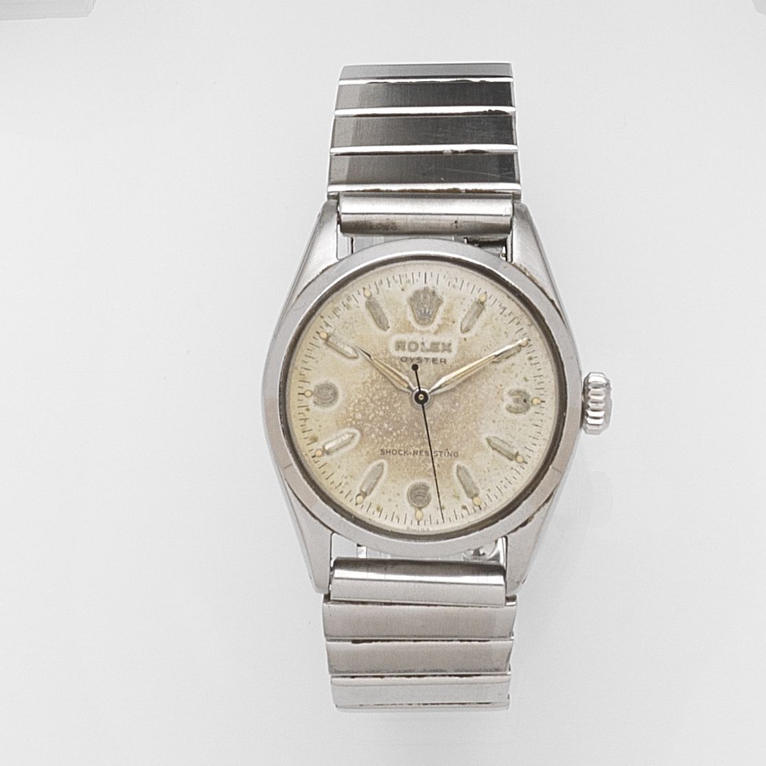 Rolex. A stainless steel manual wind bracelet watchOyster, Ref:6246, Movement No.40963, Circa 1955
