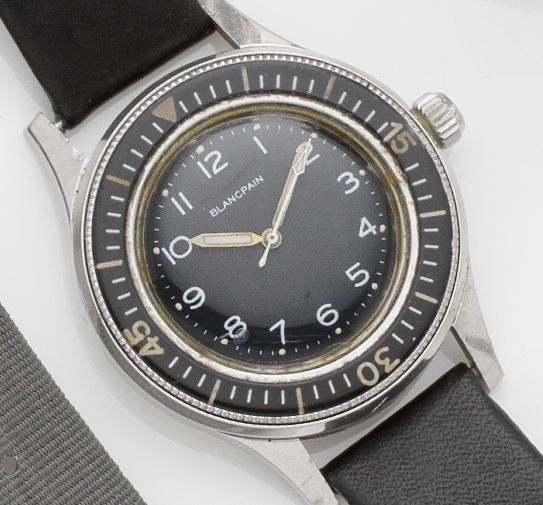 Blancpain. A stainless steel automatic wristwatchCase No.300244, 1950's