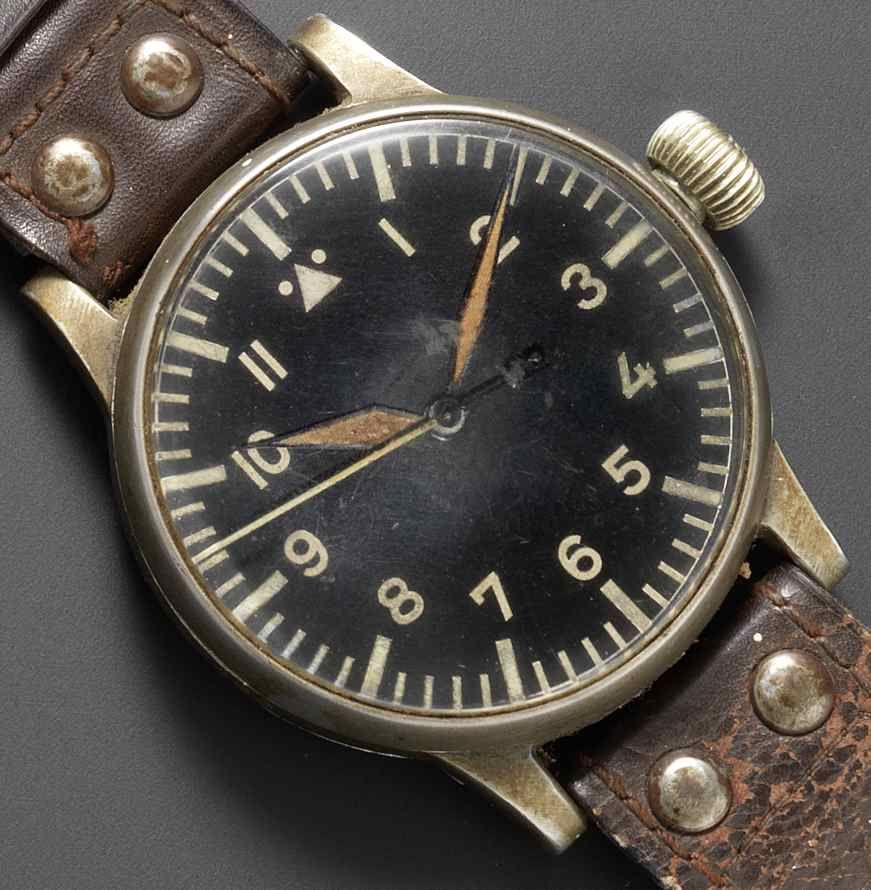 A. Lange & Söhne. A fine and rare German military pilots observation watch'B-UHR', Circa 1940
