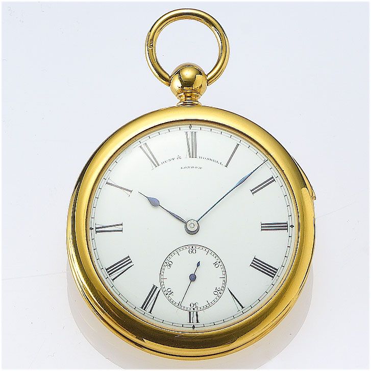 Hunt and Roskell. A rare slim mid 19th Century quarter repeating chronometer pocket watch movement with quarter repeat in custom made case Circa 1840.