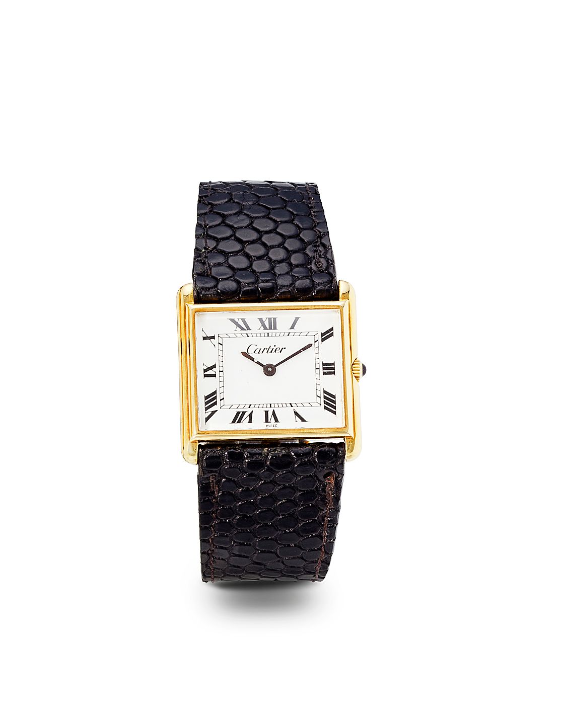 Cartier. An 18K gold Tank wristwatch1970's