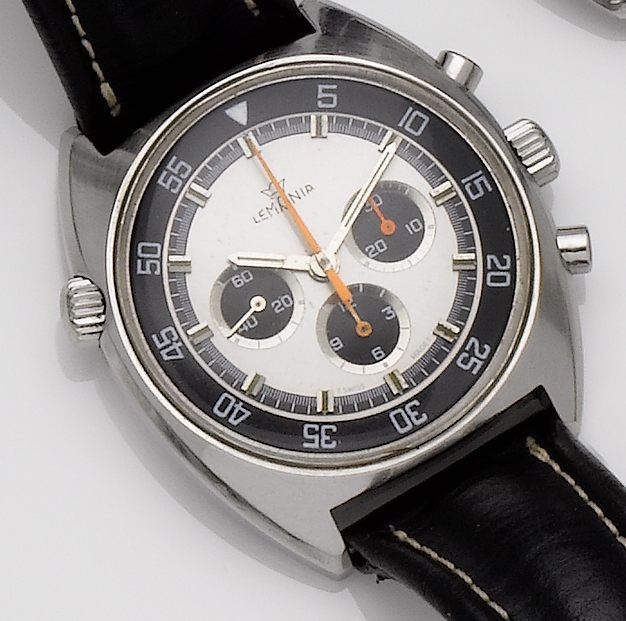 Lemania. A stainless steel manual wind chronograph wristwatchCase No.9658, Movement No.3147473, 1970's