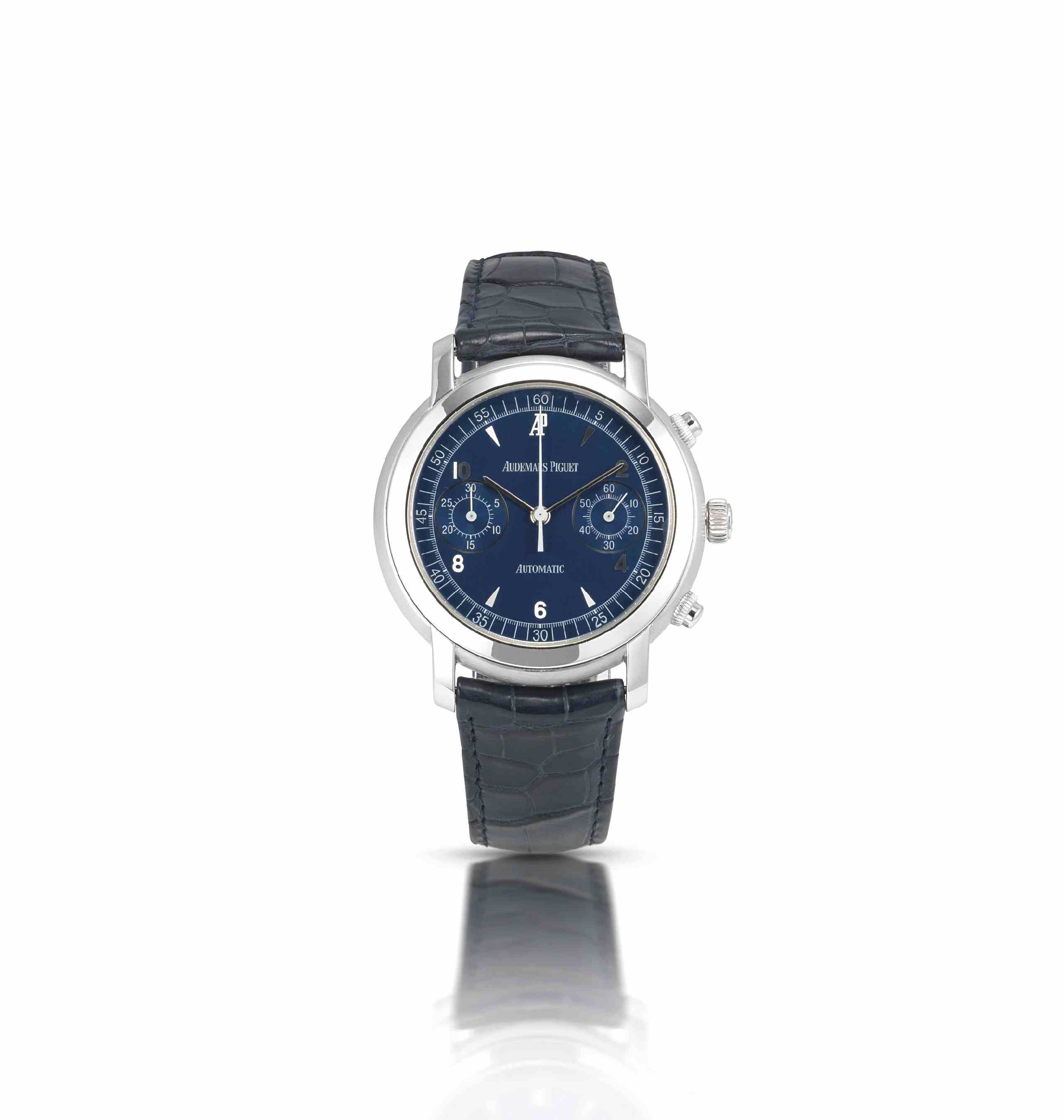 Audemars Piguet. An 18ct white gold automatic chronograph wristwatchJules Audemars, Ref:E23928, Recent