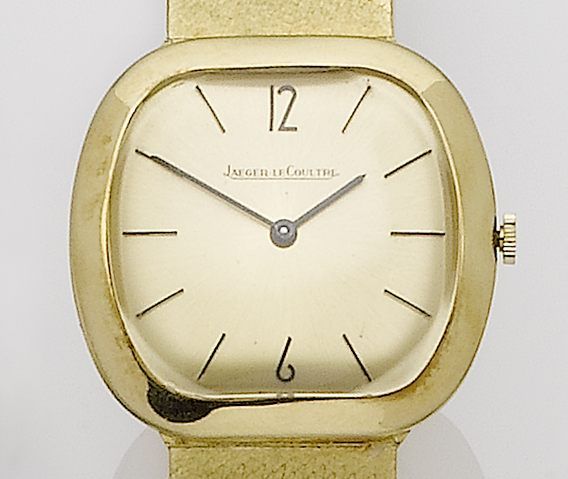 Jaeger-LeCoultre. An 18ct gold manual wind bracelet watch1960's